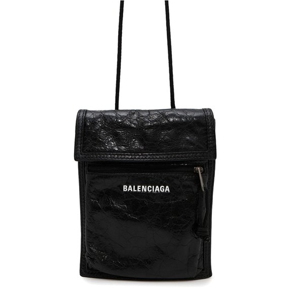BALENCIAGA Black Leather Pouch - Picture 1 of 12